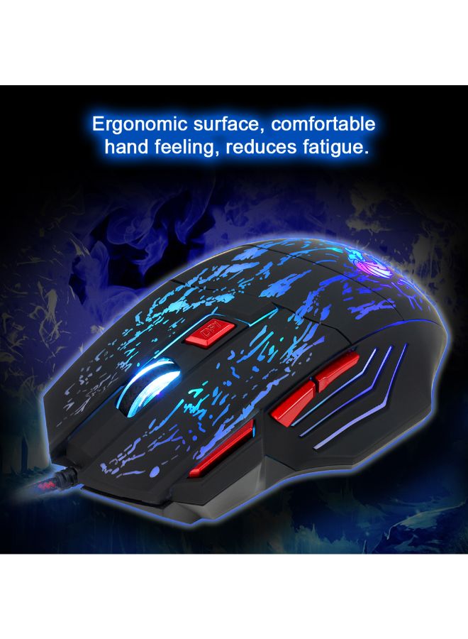HXSJ - H300 Wired Gaming Optical Mouse Multicolour - Image 1
