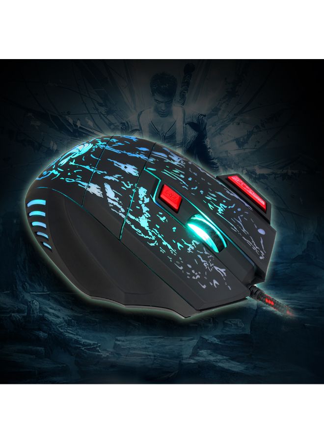 HXSJ - H300 Wired Gaming Optical Mouse Multicolour - Image 1