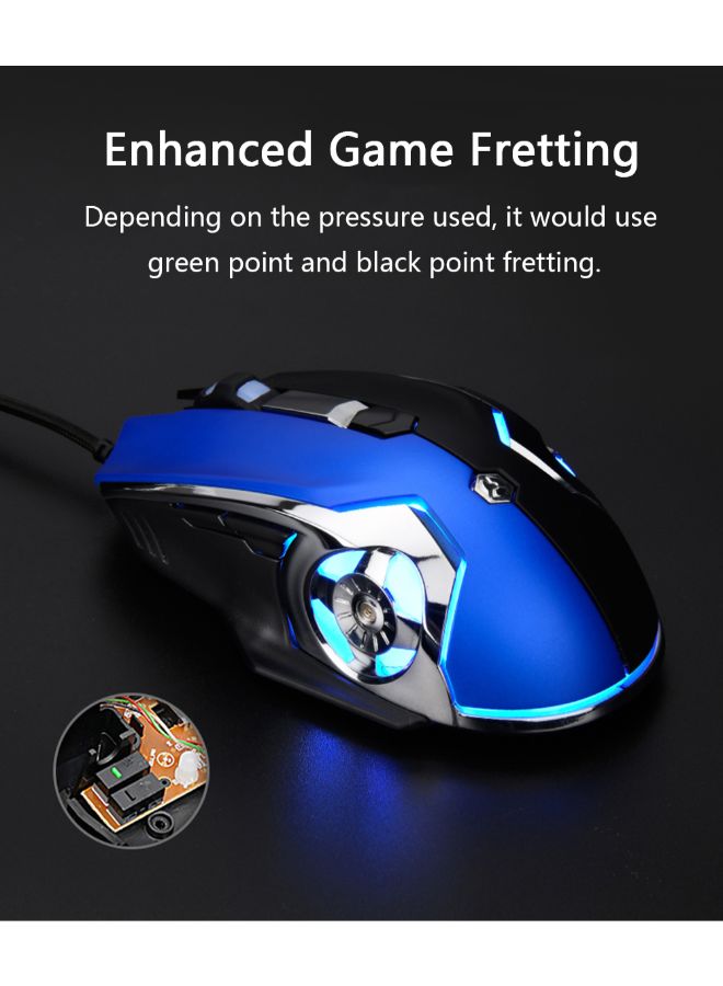 Ajazz AJ120 Wired Adjustable Gaming Mouse Black/Blue/Pink - Image 4