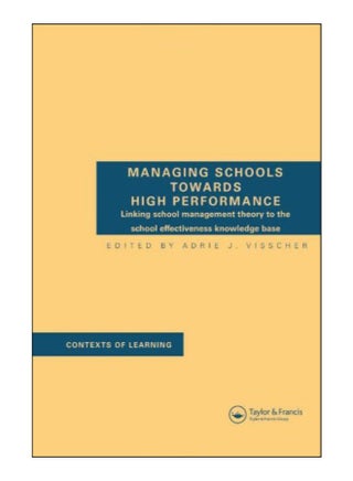 Managing Schools Towards High Performance Hardcover English by Adrie J. Visscher - 30-Mar-08 - v1561111448/N26906313A_1
