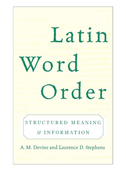 Latin Word Order hardcover english - 30-Dec-12