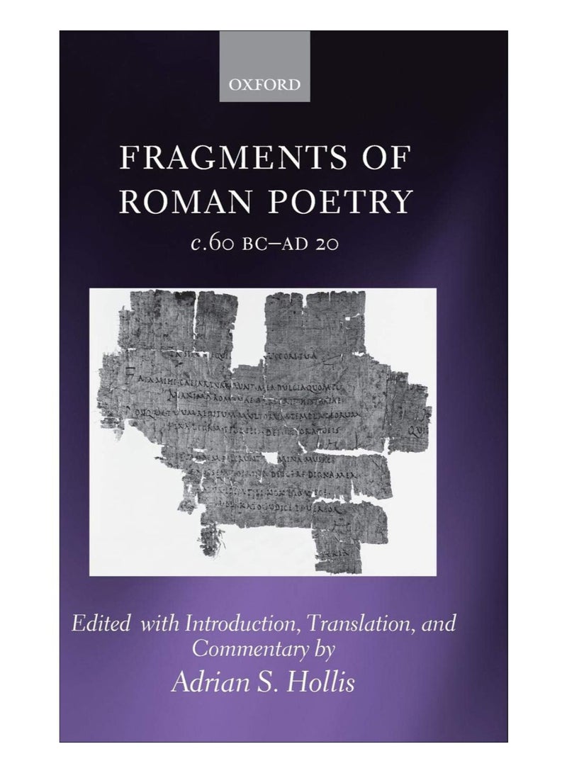 null - Fragments Of Roman Poetry C.60 BC-Ad 20 Hardcover English by Adrian S. Hollis - 20-Jun-13 - Image 1