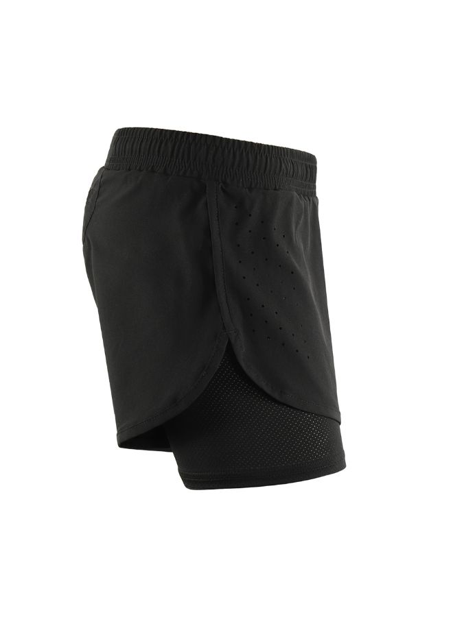 ARSUXEO 2-In-1 Breathable Running Shorts With Longer Liner M  - Image 3