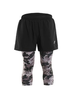 2-In-1 Breathable Running Capri Pants With Shorts XL