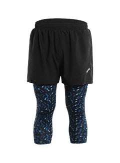 2-In-1 Breathable Running Capri Pants With Shorts XXL