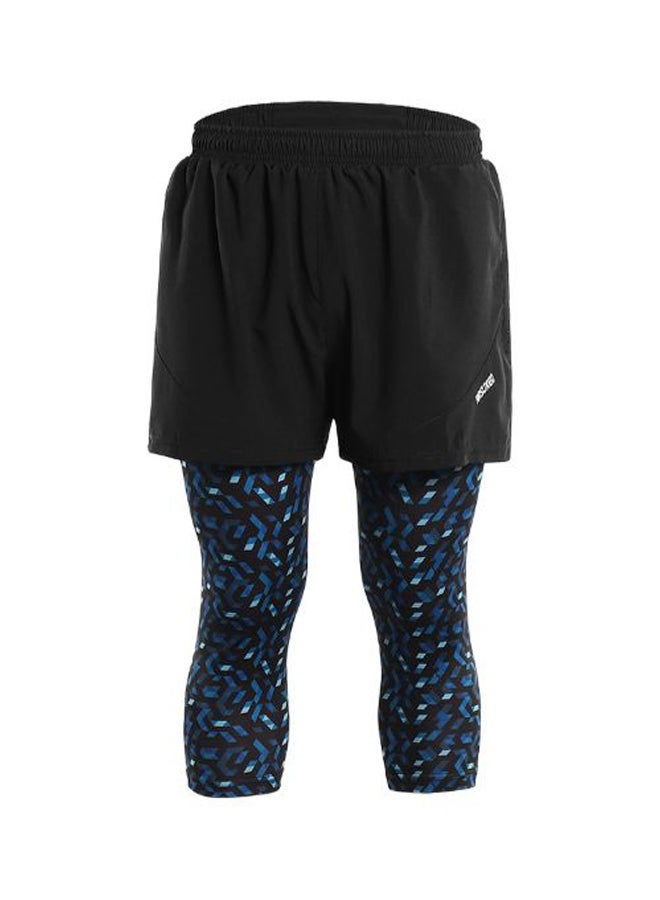 ARSUXEO 2-In-1 Breathable Running Capri Pants With Shorts XXL  - Image 1