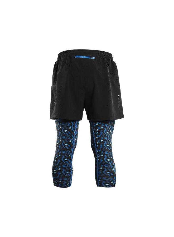 ARSUXEO 2-In-1 Breathable Running Capri Pants With Shorts XXL  - Image 2