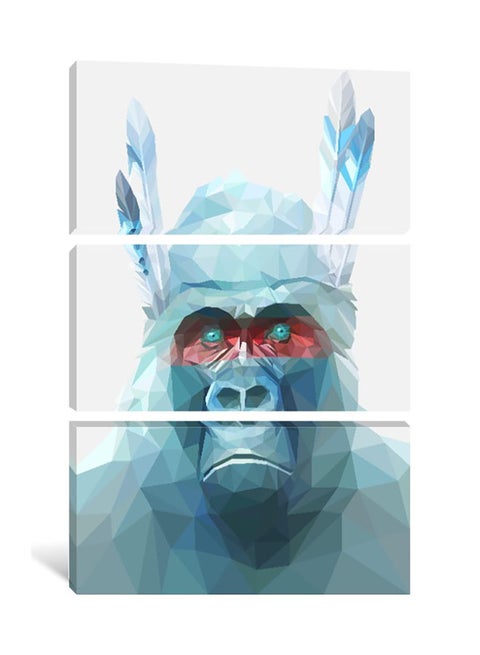 3-Piece Canvas Print Gorilla Wall Art Multicolour 150 x 100 x 3.5cm