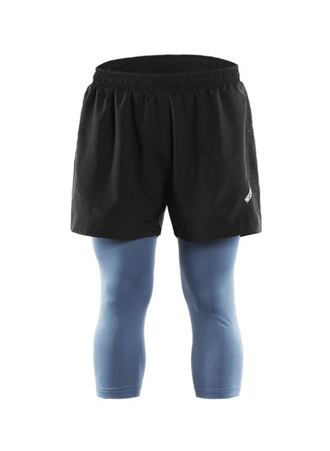 ARSUXEO 2-In-1 Breathable Running Capri Pants With Shorts XXL  - Image 1