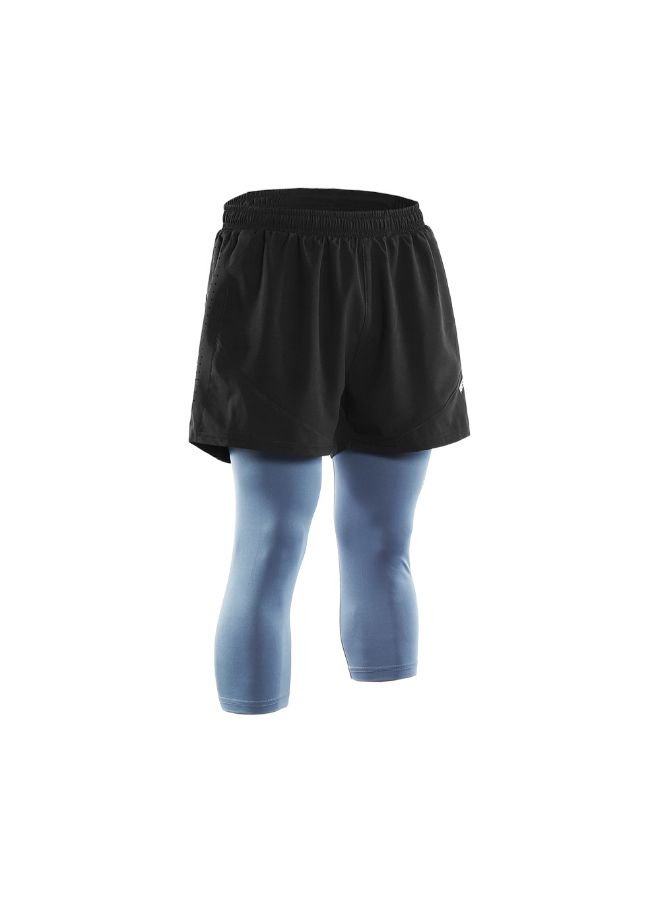 ARSUXEO 2-In-1 Breathable Running Capri Pants With Shorts XXL  - Image 3