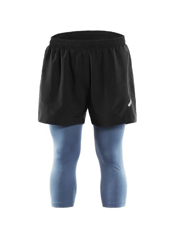 ARSUXEO 2-In-1 Breathable Running Capri Pants With Shorts XL  - Image 1