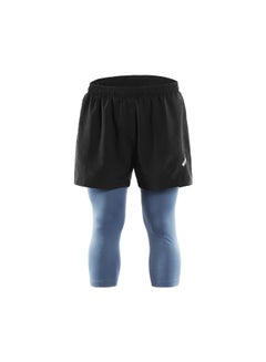 2-In-1 Breathable Running Capri Pants With Shorts S