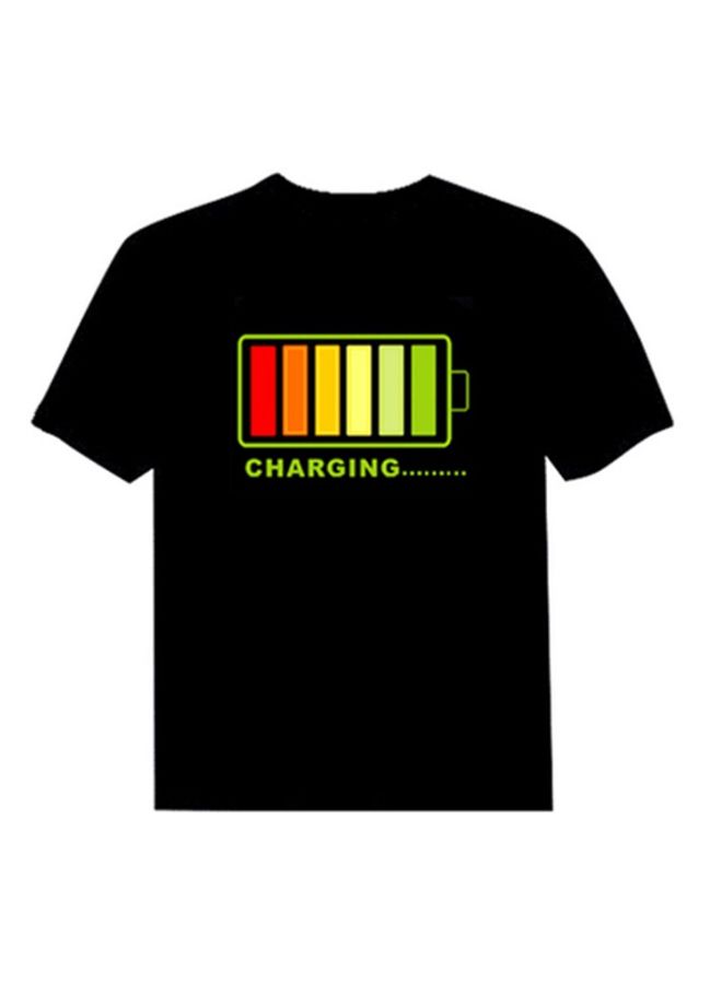 Generic Cell Audio-Controlled Luminescent Music T-Shirt L  - Image 1