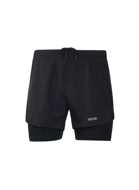 2-In-1 Breathable Running Shorts With Longer Liner XL