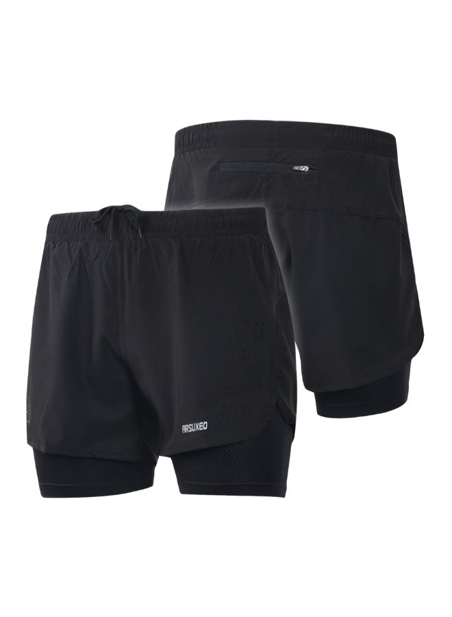 ARSUXEO 2-In-1 Breathable Running Shorts With Longer Liner XL  - Image 3
