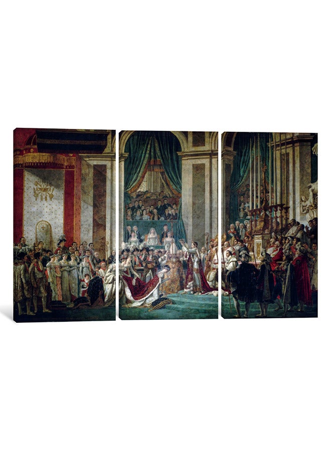 CanvasBy - 3-Piece Canvas Print Coronation Of Napoleon And Josephine Wall Art Multicolour 230 x 153 x 3.5cm - Image 1