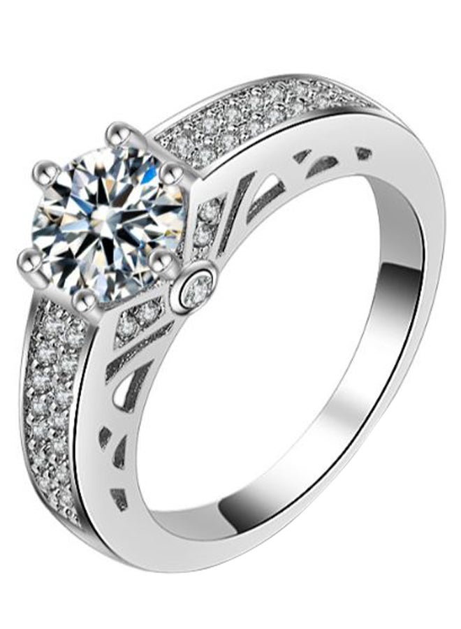 Cubic Zirconia Engagement Ring - Image 1