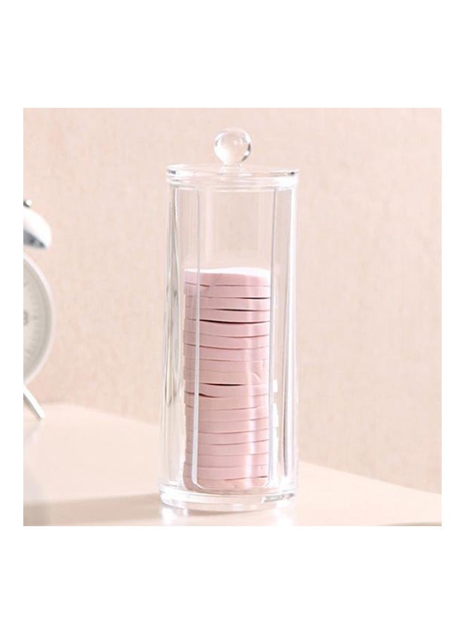 Bluelans - Cotton Pad Storage Organizer Cosmetic Case Clear - Image 1