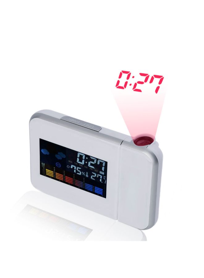 ساعة منبه رقمية LED متعددة الوظائف مزودة بشاشة LCD أبيض/ أسود 14سم - Image 4