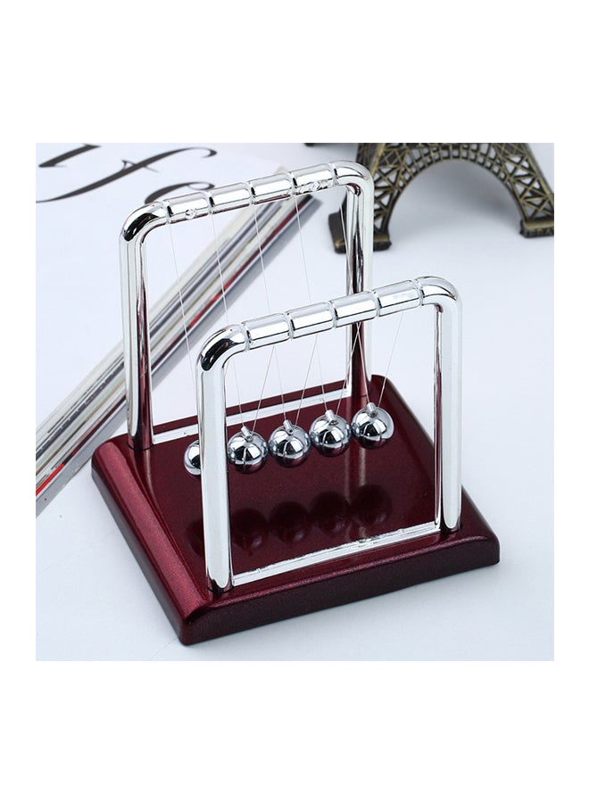 Generic - Newton's Cradle Science Desk Toy Silver 90 x 76 x 92mm - Image 1