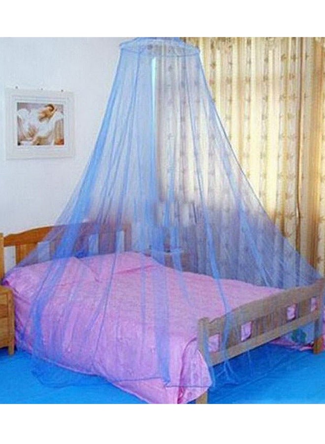 Outdoor Round Lace Insect Bed Canopy Netting Curtain Blue 60centimeter  - Image 1