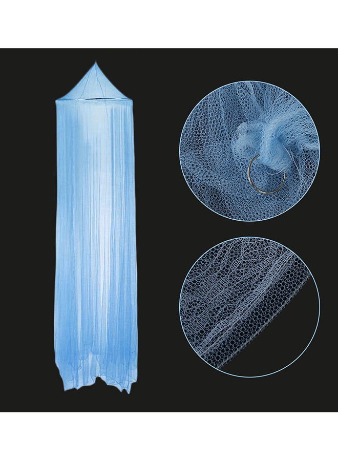 Outdoor Round Lace Insect Bed Canopy Netting Curtain Blue 60cm  - Image 3