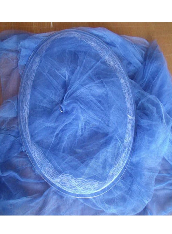Outdoor Round Lace Insect Bed Canopy Netting Curtain Blue 60centimeter  - Image 2