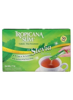 Stevia Stick Calorie Free Sweetener Set 50 Pieces 75grams