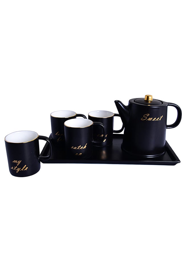 6-Piece Ceramic Teapot Set Black - v1561133389/N26896217A_3