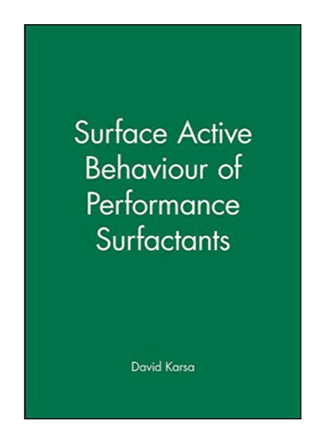 Surface Active Behaviour Of Performance hardcover english - 1-Oct-2000 