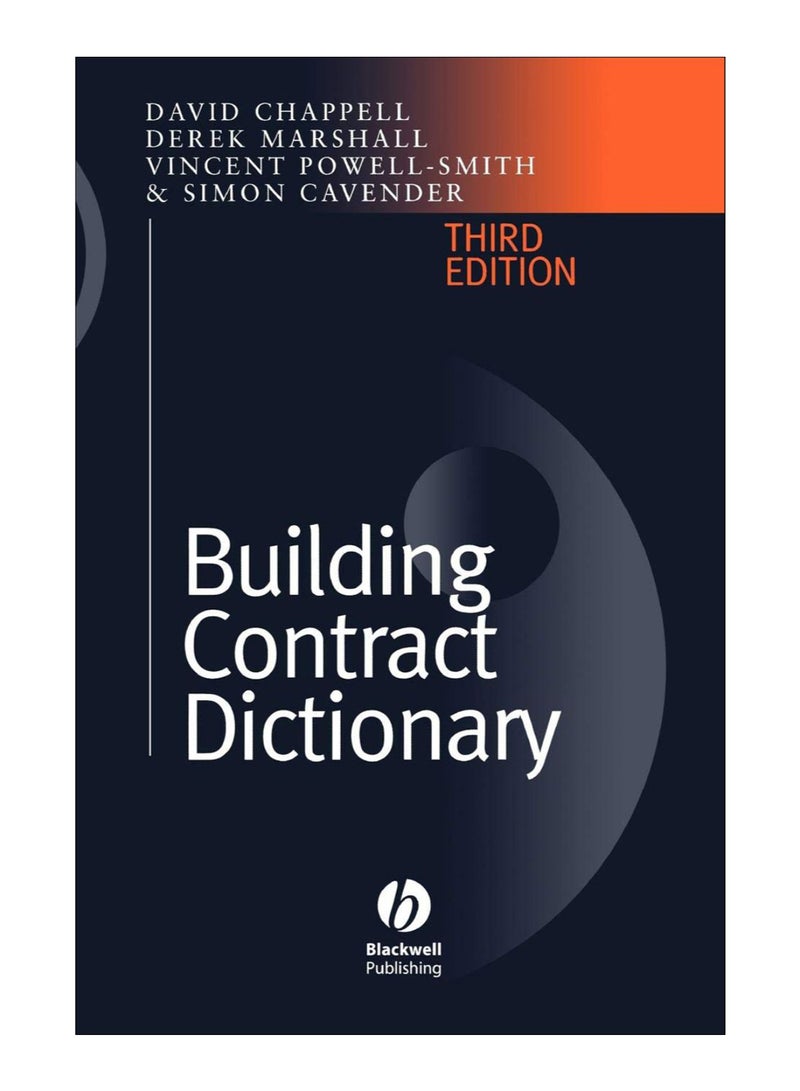 Building Contract Dictionary hardcover english - 31-Jul-2001 - v1561135691/N26899136A_1