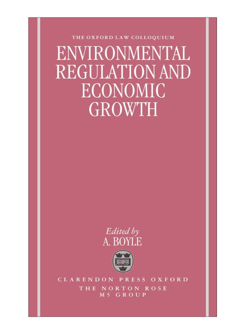 Environmental Regulation And Economic Growth hardcover english - 29-Dec-1994