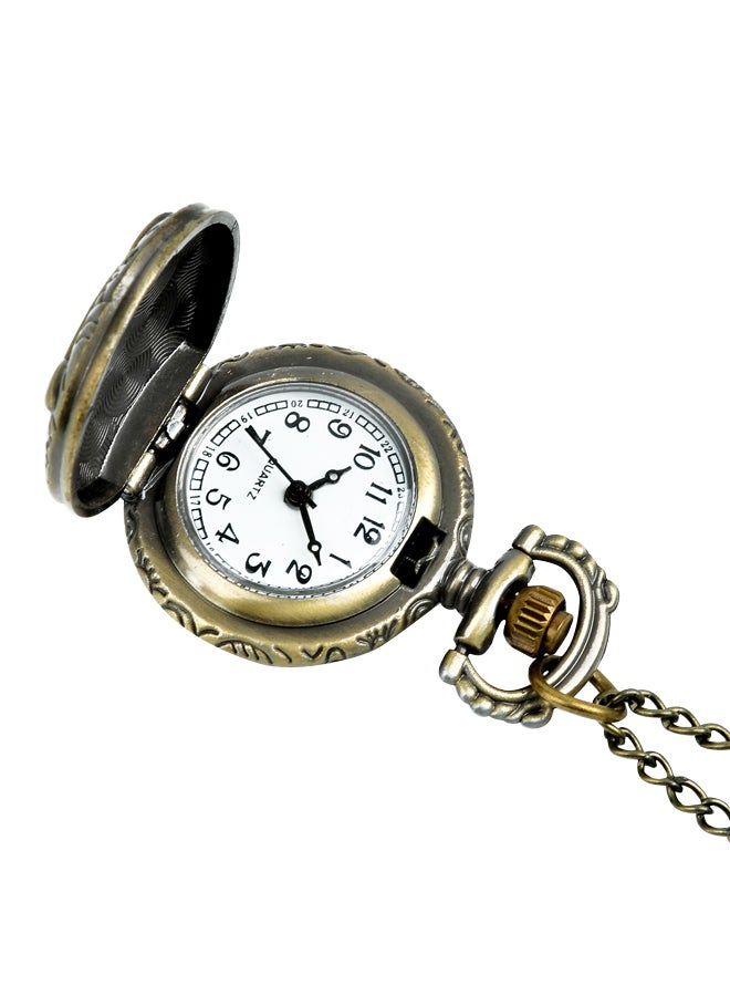 unisex Bronze Owl Metal Analog Pocket Watch - Image 3