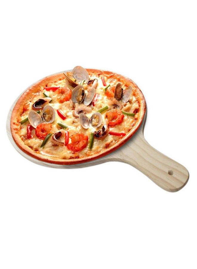 Round Pizza Serving Tray Brown 14inch