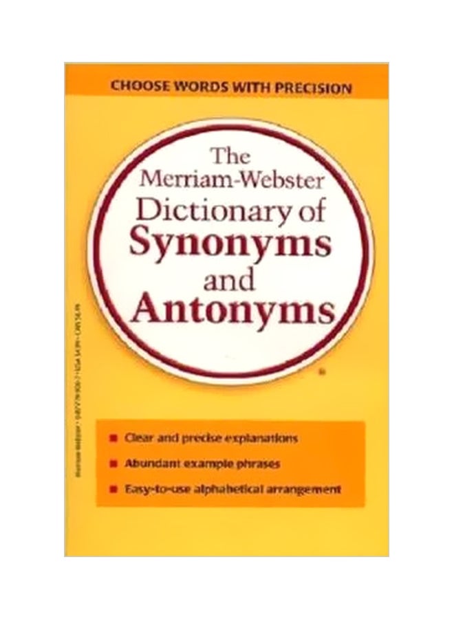 Dictionary Of Synonyms And Antonyms Paperback English by Merriam-Webster - 4/2/2009