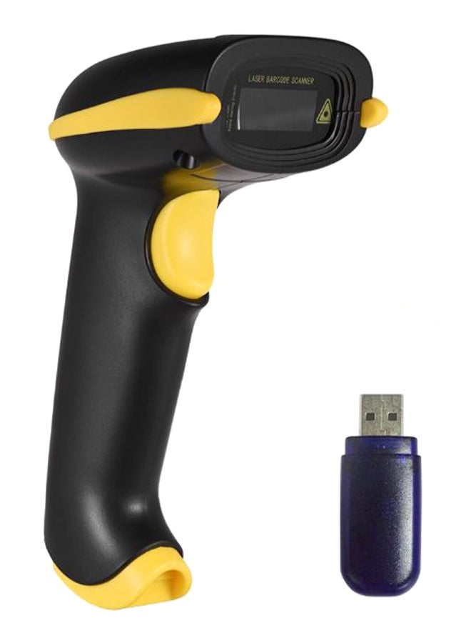 ماسح باركود لاسلكي قابل للشحن 2 في 1 أسود/ أصفر