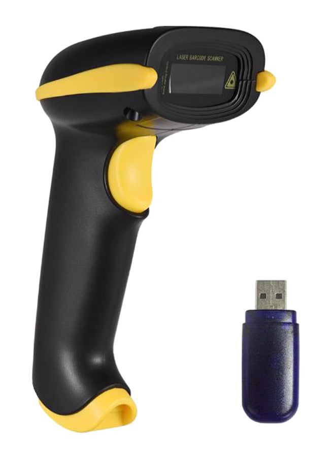 Generic 3-In-1 Wireless Rechargeable Barcode Scanner Black/Yellow 