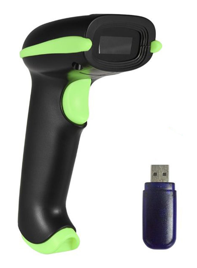 Generic 2-In-1 Wireless Rechargeable Barcode Scanner Black/Green 