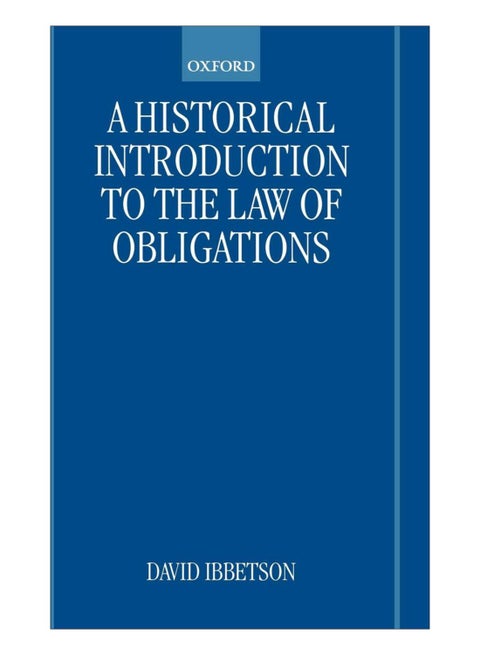 A Historical Introduction To The Law Of Obligations Hardcover English by D. J. Ibbetson - 5-Jun-08