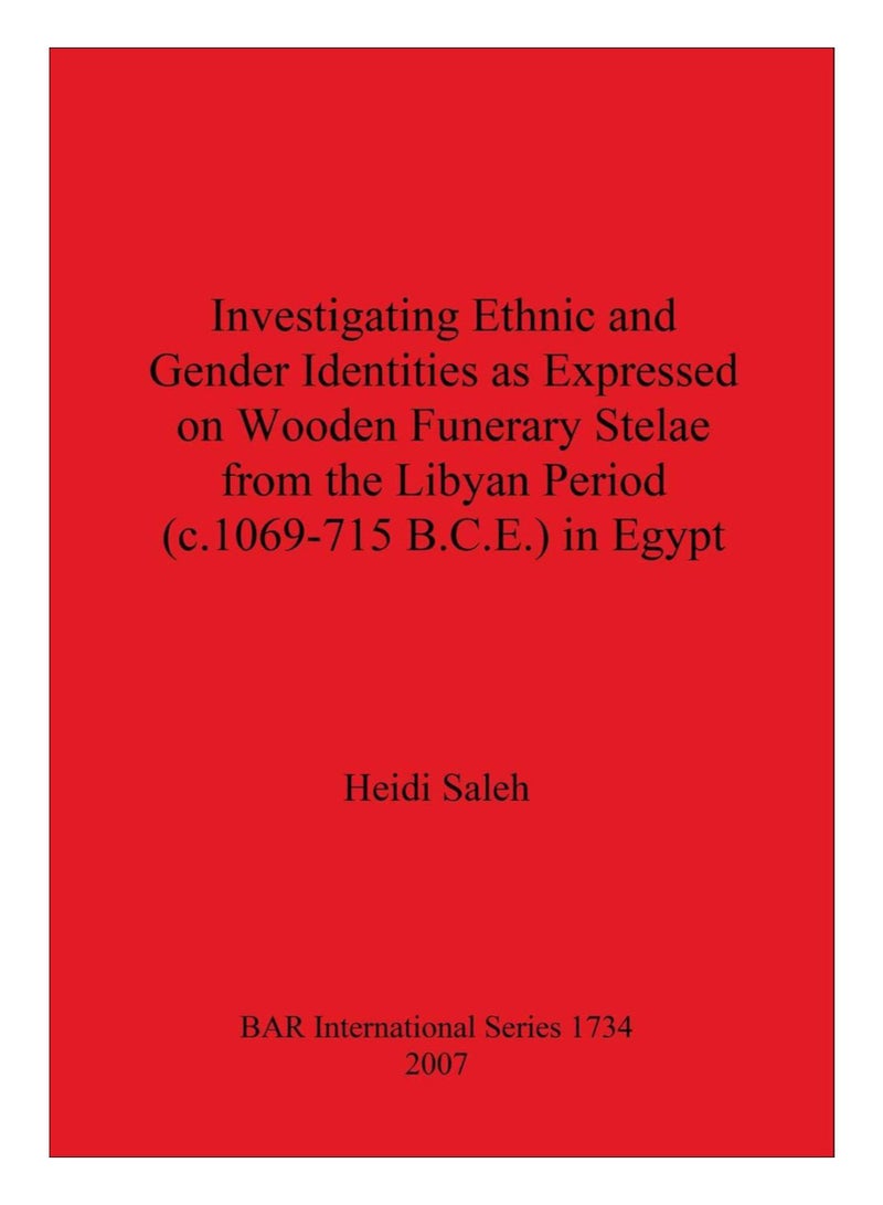 Investigating Ethnic And Gender Identities As Expressed On Wooden Funerary Stelae From The Libyan Period paperback english - 14-Jan-11 