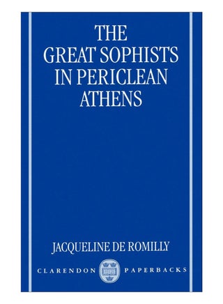 The Great Sophists In Periclean Athens paperback english - 12-Dec-11 - v1561201834/N26908161A_1