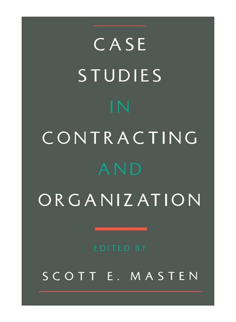 Case Studies In Contracting And Organization paperback english - 25-Jan-1996 