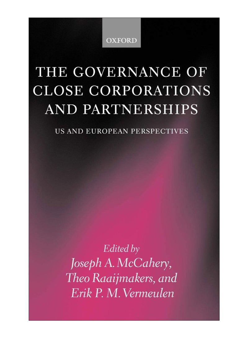 The Governance Of Close Corporations And Partnerships hardcover english - 11-Mar-2004