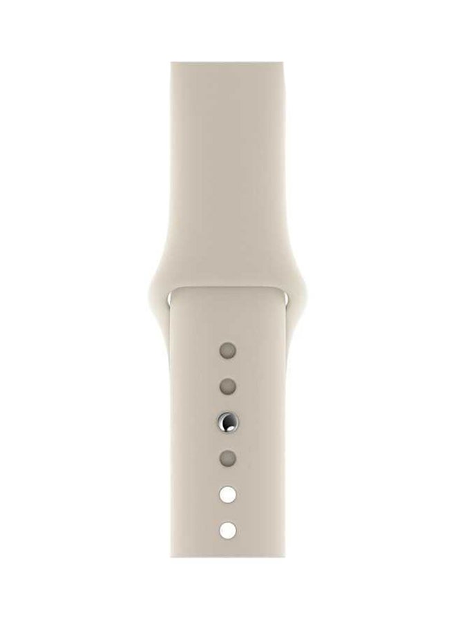 porodo - Silicone Wrist Band For Apple Watch 42-44mm White - Image 1