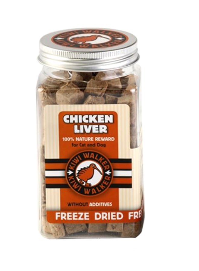 Kiwi Walker Freeze Dried Snack Chicken Liver Cubes Brown 105grams
