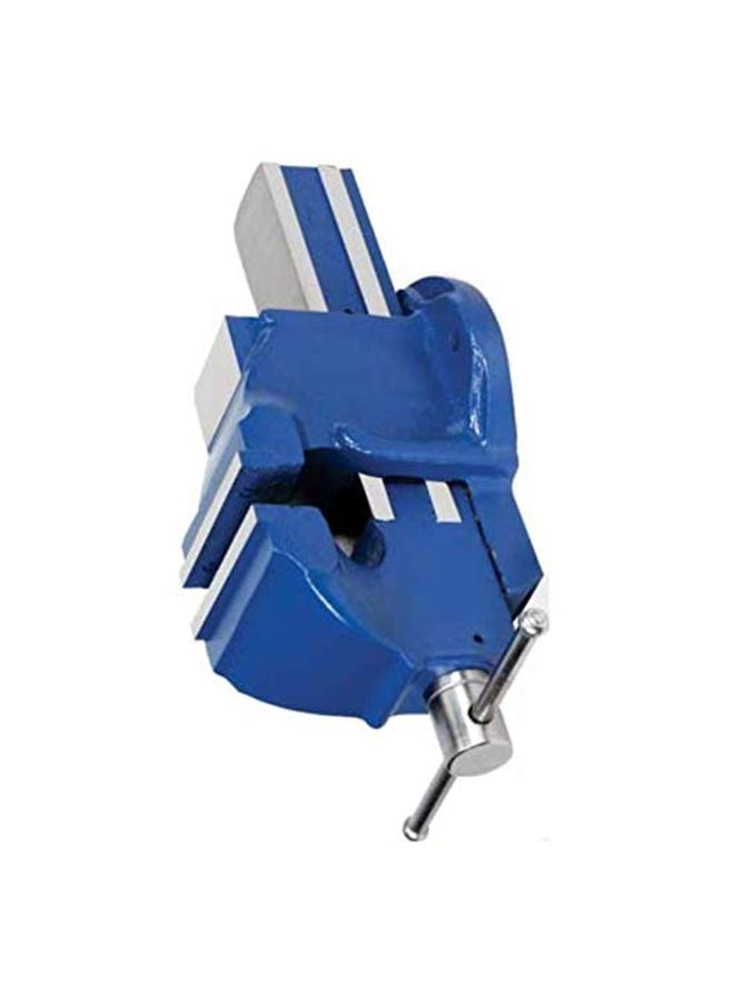 Fixed Base Bench Vise Blue/Silver 8inch