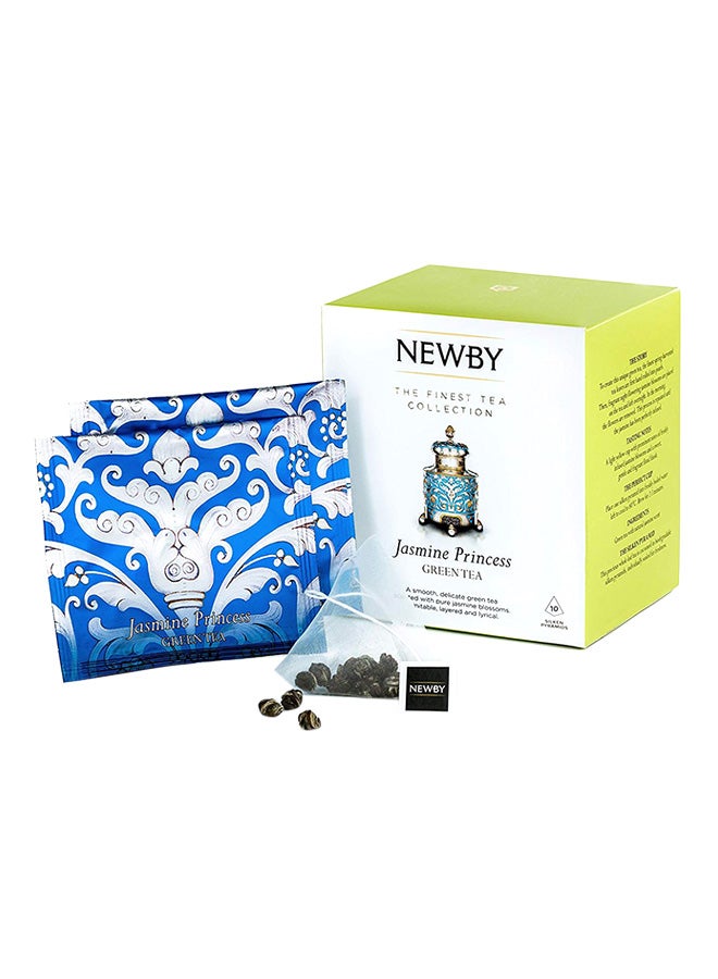 NEWBY - Jasmine Princess Silken Pyramids Green Tea 37.5grams - Image 1