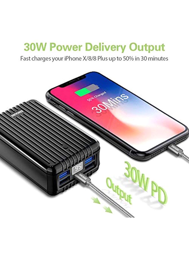 ZENDURE - 26800.0 mAh 26800mAh External Battery With USB Power Bank Black - Image 1