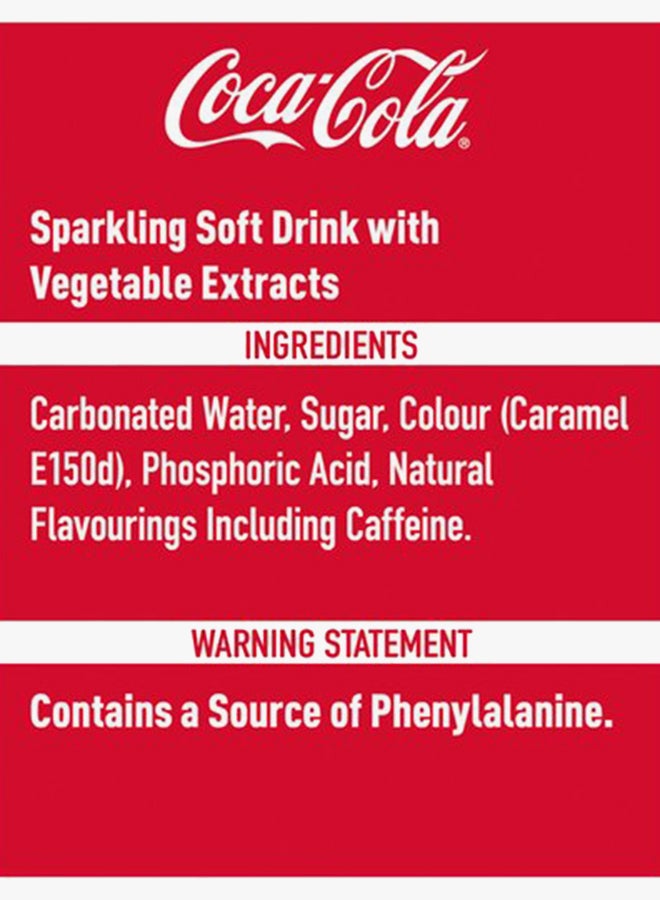 Coca-Cola - Original Taste Carbonated Soft Drink Can 330ml pack_of_6 - Image 1