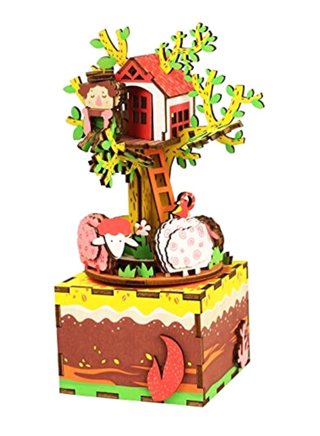 روبوتايم لعبة مكعبات بناء بتصميم ثلاثي الأبعاد على شكل شجرة وصندوق موسيقى يمكنك تركيبها بنفسك - Image 1